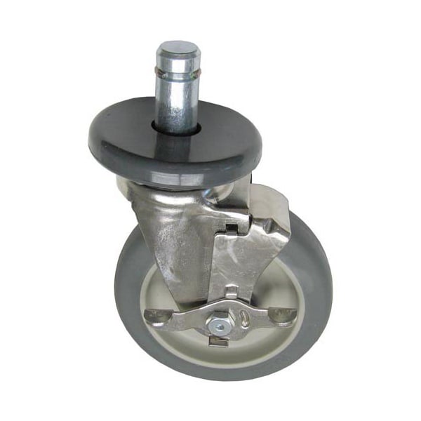 Stem Caster (W/Brake) 5" Wheel 1" Tubing